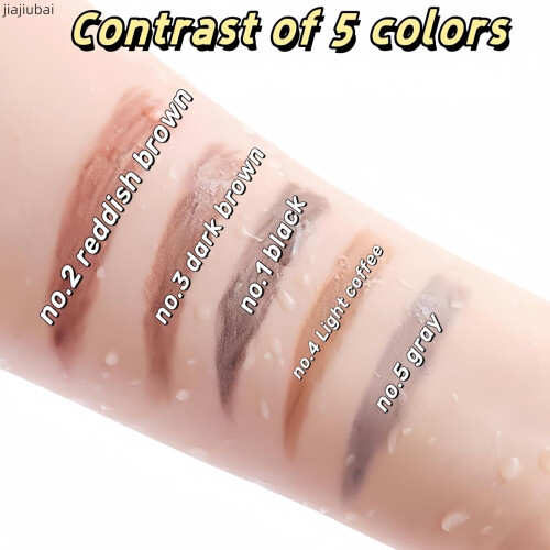 Waterproof Eyebrow Pencil Set 5 Colors Long Lasting Sweatproof 1.5mm Precision Microtip 1