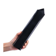 Large Obsidian Crystal Tower Healing Wand 6 Point Natural Stone for Meditation and Home Decor
