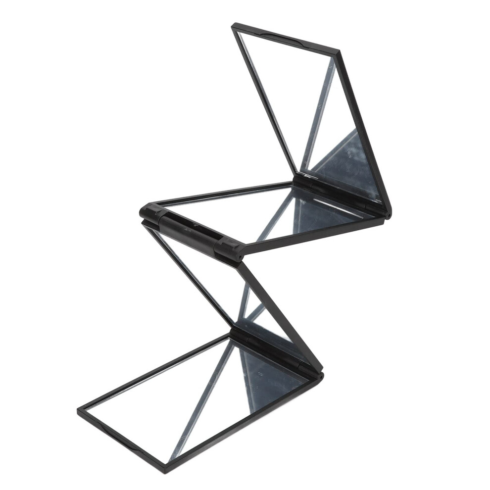 360 Degree Portable Folding Makeup Mirror with 4 Panel Design for Travel, Hair Cutting and Styling