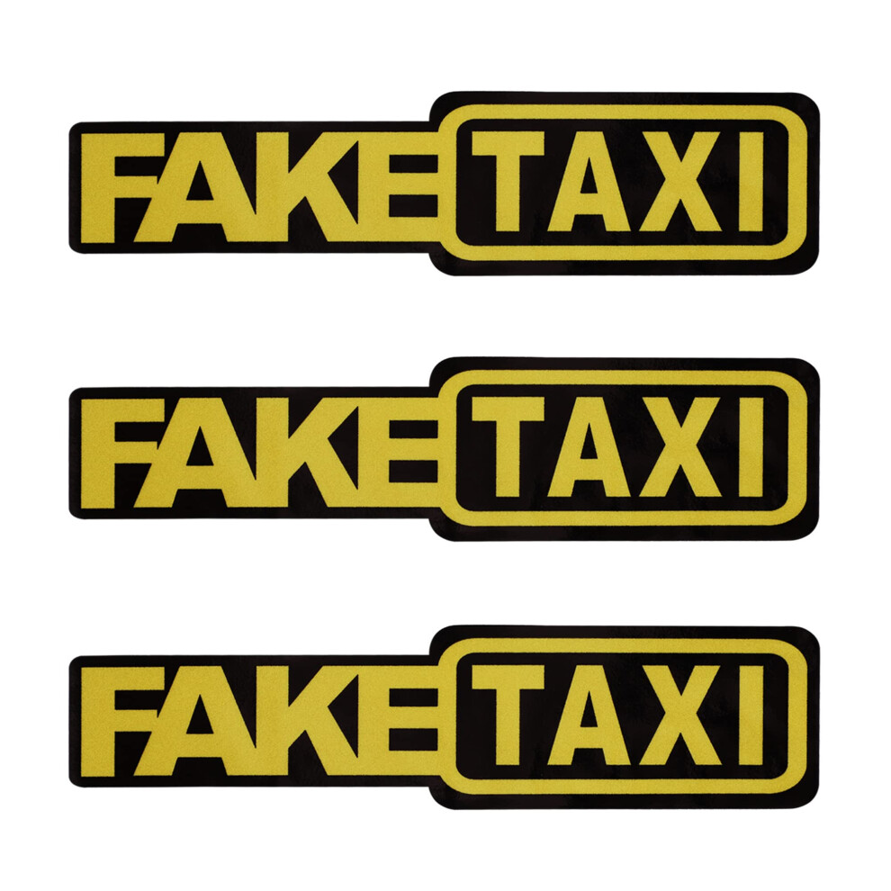 3Pcs Fake Taxi Reflective Car Stickers Waterproof Funny Vinyl Decals For Bumper Window Motorcycle 9771547189916