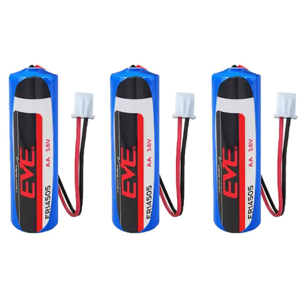Pack Of 3 Aa Lithium Battery 3.6V Er14505 2700Mah With 2.54 Plug Longlasting Nonrechargeable 9771547190004