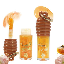 Honey Lip Oil Set for Chapped Lips, Hydrating Lip Gloss with Plumping Shimmer and Overnight