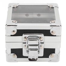 Nail Drill Bit Holder 25Hole Transparent Organizer with Protective Lid for Professional and Home Use