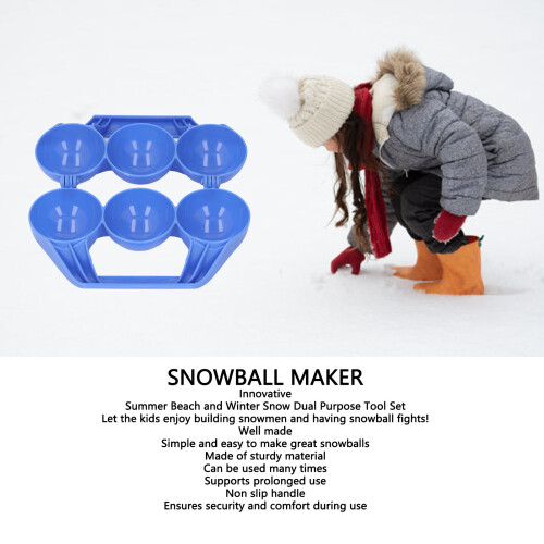 Clip para hacer bolas de nieve de 3 bolas, herramienta reutilizable de plástico 2