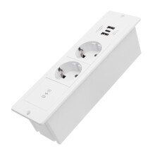 Regleta eléctrica empotrada 4-en-1 16A, 2206260mm