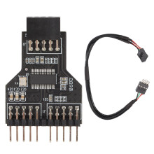 Dual 9 Pin USB Hub Inline 0.3M Cable