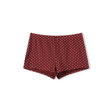 (XL, Red) Damen-Shorts, elastischer Bund, gepunktetes Muster, lässige Sommer-Shorts, Streetwear für Alltag und Club