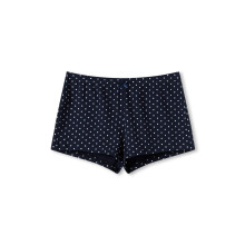 (S, Blue) Damen-Shorts, elastischer Bund, gepunktetes Muster, lässige Sommer-Shorts, Streetwear für Alltag und Club