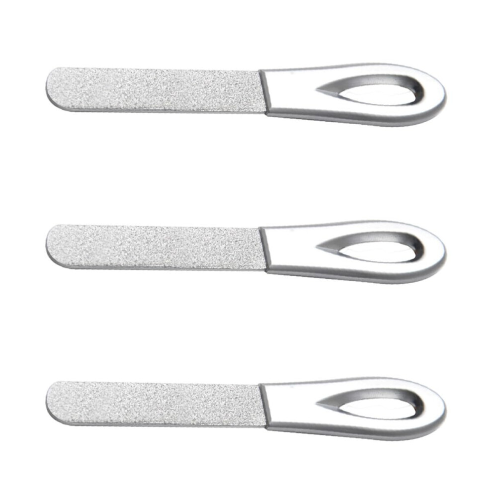 3pcs Stainless Steel DualSided Nail Files for Precision Manicure and Pedicure Shaping and Polishing