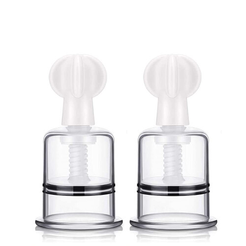 2pcs Adjustable Suction Nipple Sucker Vacuum Cups for Effective Nipple Correction Large Size