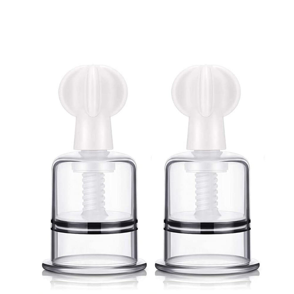 2pcs Adjustable Suction Nipple Sucker Vacuum Cups for Effective Nipple Correction Large Size