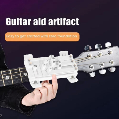 Guitar Learn Aid Tool One-Touch Chords Presser Guitar Learning Tool Guitar Chord Trainer Practice Aid for Beginner Lover 2