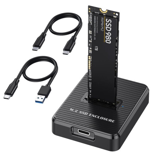 10Gbps Single Bay M.2 SSD Enclosure Hard Disk External Box  NGFF/NVME M.2 Docking Station SSD Hard Disk Enclosure 1
