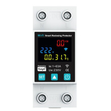 New 1P 1-63A Tuya WiFi  Circuit Breaker LED Display  with Power Metering  Life Control Via Alexa Home
