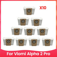 10 St Non Woven Dammpåse för  Alpha 2 Pro Robotdammsugare Ersättningstillbehör Soppåse
