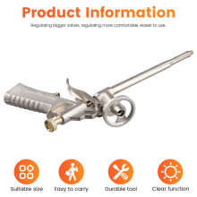 Heavy Duty PU Foam Tool Expanding Foam Applicator Metal Blowing Tool Foam Caulk Tool Waterproof Caulk Tool Silver