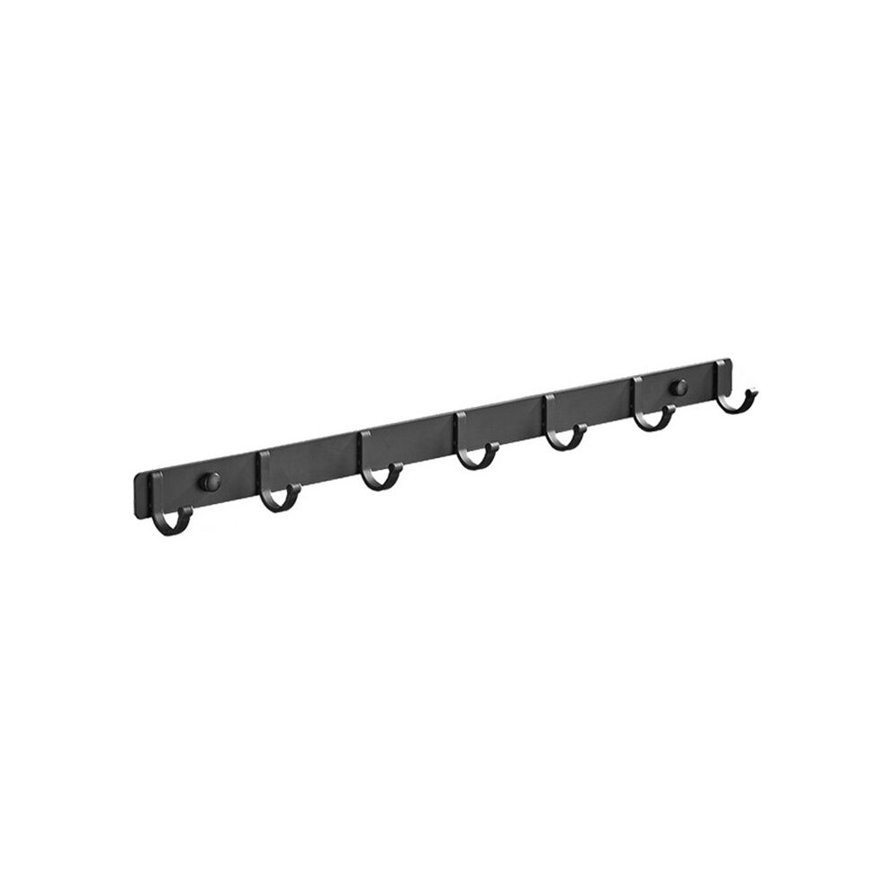 2Pcs 7 Hook Kitchen Punch-Free Hook Nordic Black Space Aluminium Single Hook Simple Coat Hook Wall Hook. 7Hooks 6034021373571
