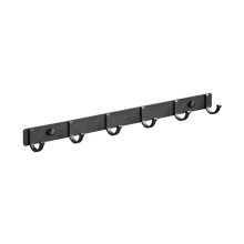 2pcs 6 Hook Kitchen Punch-Free Hook Nordic Black Space Aluminium Single Hook Simple Coat Hook Wall Hook. 6 Hooks