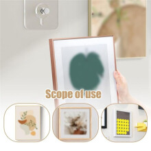12PCS Drill Free Adhesive Hooks,Upgraded Picture Hangers Without Nails,Nail Free Wall Hangers for Kitchen, Bathroom