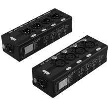 1 Pair 4 Channel XLR/DMX Audio RJ45 Ethernet Extender XLR Extender Transceiver for Live Stage, Audio Recording Studio