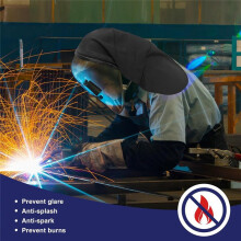 Welding Helmet Cover Cotton Safe Anti-Burn Welding Headgear Full Protection Neck Extended Headcover with Press Fit Seal