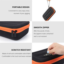 For  PartyBox Microphone Storage Bag Shockproof EVA Hard Case with Lanyard Anti-Scratch Organizer Box Bag for