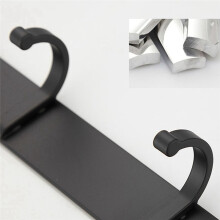 2 Stuks 6 Haken Keukenhaak Zonder Gaatjes Nordic Black Space Aluminium Enkele Haak Eenvoudige Kapstokhaak Wandhaak. 6 Haken