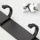 2pcs 6 Hook Kitchen Punch-Free Hook Nordic Black Space Aluminium Single Hook Simple Coat Hook Wall Hook. 6 Hooks 4