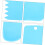 15Pcs Plastic Cake Scrapers Set Professional Cake Decorating Tools Flexible Non Stick Easy Clean Blue 4