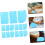 15Pcs Plastic Cake Scrapers Set Professional Cake Decorating Tools Flexible Non Stick Easy Clean Blue 5