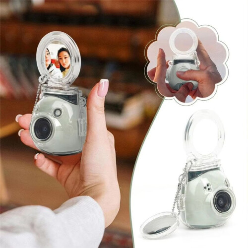 Transparent for Instax Pal Protective Case Anti-Scratch Anti-Fall Full Coverage Shell with Self-Shooting Mirr 2