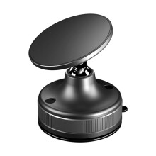 Vakuumsugkopp för Biltelefonhållare 360 Rotation Magnetisk Fäste Smartphoneställ för Bilhus Kök Svart