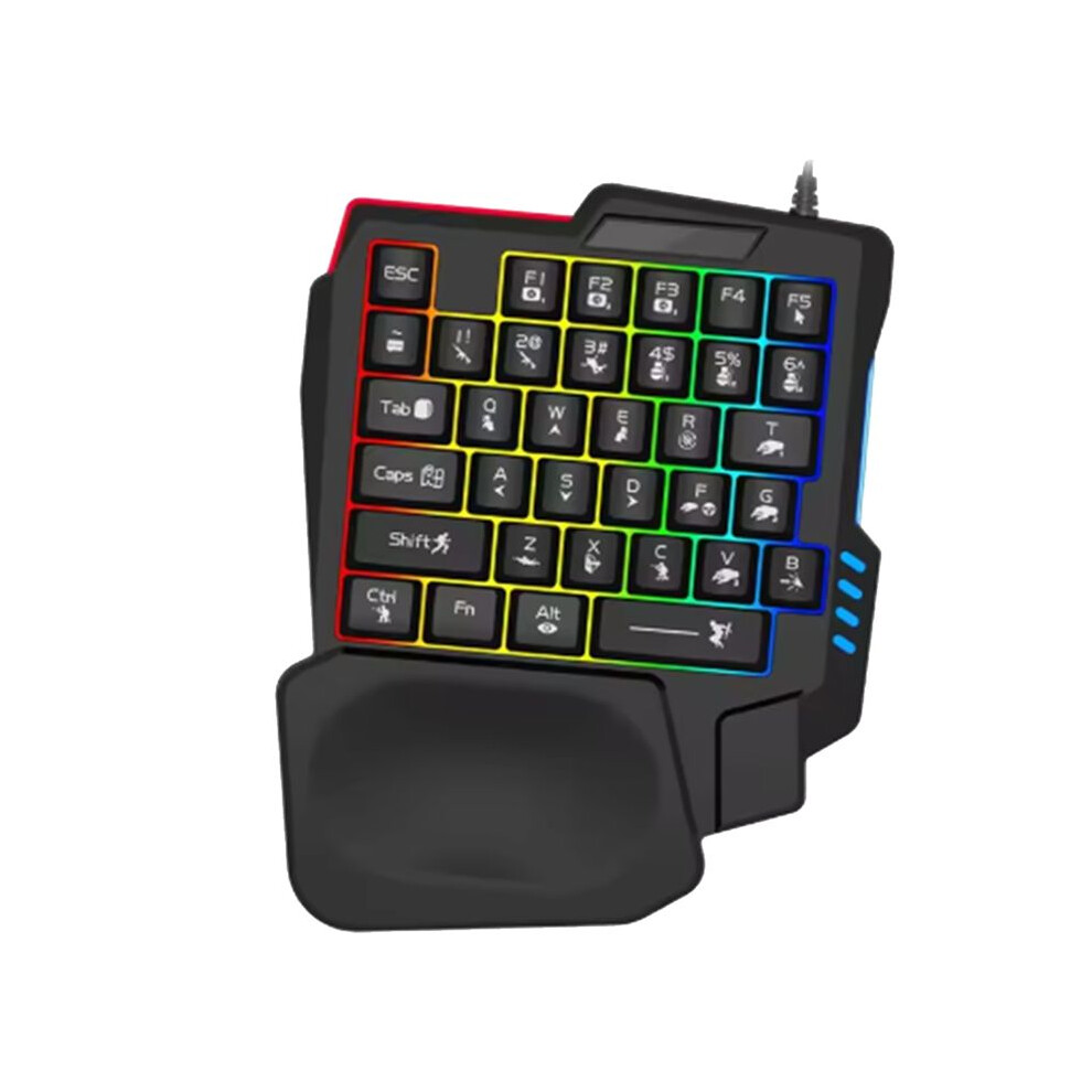 Ergonomics Gaming Keyboard Single Hand Usb Wired 35Key One Handedly Rgb Backlight Keyboard 6031002502661