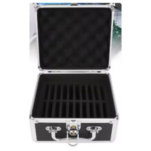 2.5inch Hard Drive Storage Box Convenient Handle 20 Bays Hard Drive Case Aluminum Alloy Security Lock Double for Home