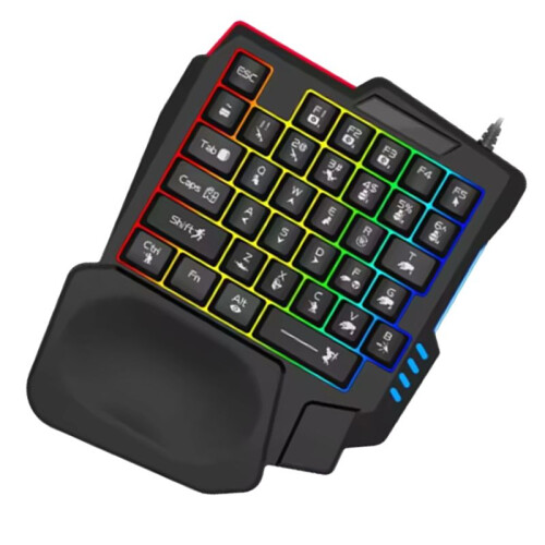 Ergonomics Gaming Keyboard Single Hand Usb Wired 35key One Handedly RGB Backlight  Keyboard 2