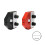 3D Printer Filament  Connector for 1.75mm, Efficient Welding Tool for 3D Printing Materials Red 3