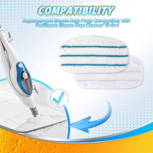 Dampfreiniger-Zubehör für PurSteam ThermaPro 10-in-1 Dampfreiniger, Waschbare Mikrofaser-Pads für Hartholzböden