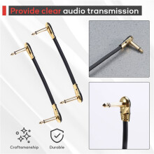 Guitar Effect Device Connects Wire Double Flat Anaerobic Audio Pedal Instrument Jack Plug 15CM