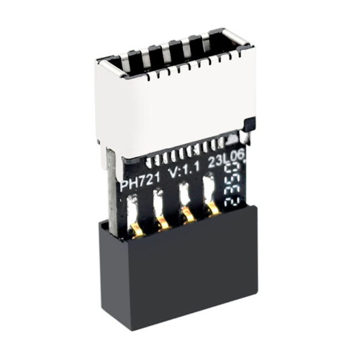 5Pcs Mainboard USB 2.0 9-Pin to Type-E 20-Pin Connector Adapter High-Speed USB Header Converter for Enhanced PC 2