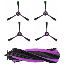 For JONR P20 PRO Robot Vacuum Cleaner Cleaning Replacement Parts 4pcs Side Brush+1pc Main Brush