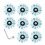 (Blue, Diameter 58mm) Luminous Roller Skate Wheels Light Up Bright Colors Smooth Rolling 2
