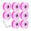 (Pink, Diameter 58mm) Luminous Roller Skate Wheels Light Up Bright Colors Smooth Rolling 1
