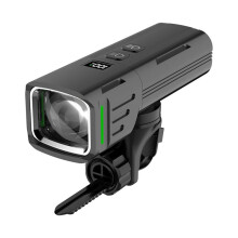 Digital Display Bicycle Front Light High Lightness Aluminum Headlight MTB Bike Flashlight Lamp for Night Cycling Safety