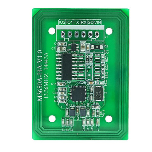 M3650A-HA RFID Reader Writer 13.56MHz IC Card Reader UART TTL 3.3-5V RFID Tag Reader F08 S50 S70 Card Reader Module