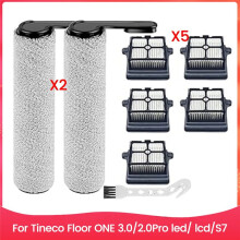 8PCS Roller Brush Hepa Filter Vervangende Onderdelen voor Floor One S7 Flashdry Nat Droog Stofzuiger Accessoires