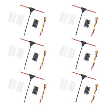 6 Szt ELRS Odbiornik 2.4GHz  ExpressLRS Odbiornik CRSF z Anteną Typu T do RC FPV Traversing Drones Części