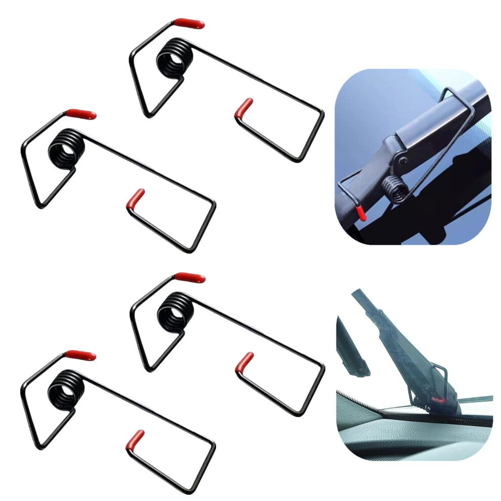4Pcs Windshield Wiper Arm Springs Set For Car Wiper Arm Replacement Improved Performance Black 9771547191490