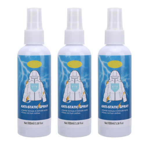 3 Pcs Anti Static Spray 100ml Liquid Static Cling Remover for Clothes 1