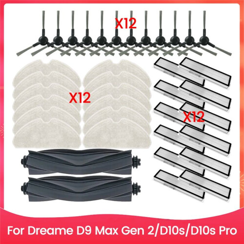 For  D9 Max Gen 2/D10s/D10s Pro Main Side Brush Mop Cloth Hepa Filter Efficient Cleaning Replacement Part