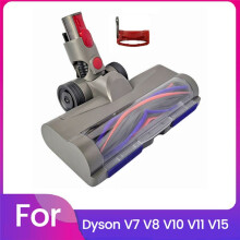 Anti- Cleaner Roller Brush Compatible with V7 V8 V10 V11 V15 Vacuum Attachments with Green Dust Light for Carpets Floor